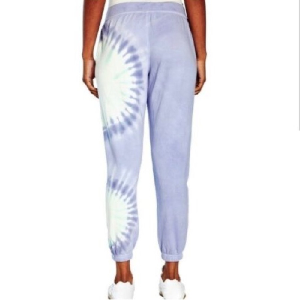 NWT Wildfox Shibori Tie Dye Lavender & Teal Sweatpants / French Terry Joggers - Picture 3 of 12